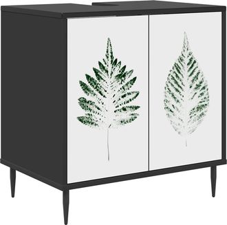 vidaXL Mueble De Cuarto De Ba&ntilde;o Hanau Roble Negro 60 X 40 X 61 Cm Vidaxl
