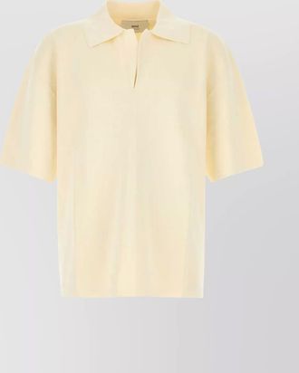 Ami oversize viscose blend polo shirt