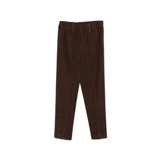 Issey Miyake Pantalones Tailored Pleats 1 - Trousers - Hombre - Marr&oacute;n - S
