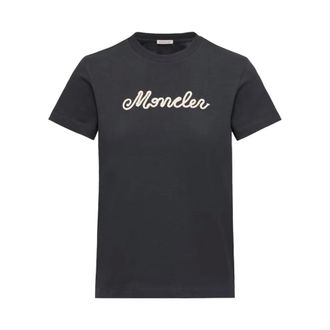 Moncler Dames, Tops, Blauw, Maat: L Katoen