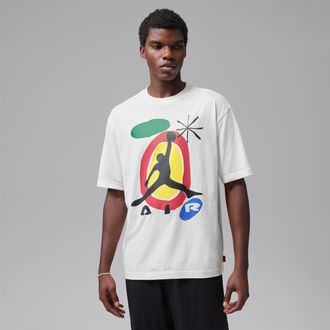 Nike Jordan Mens Jordan Brooklyn T-Shirt in White | IO0017-133