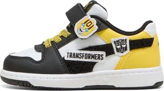 Puma (TD) PUMA x TRANSFORMERS Rebound Slam White Black Bright Mango Yellow 407761-01
