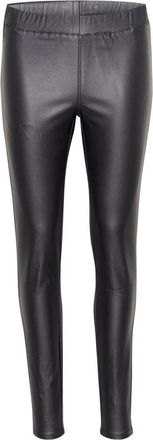 Kaffe Zwarte Coated Jeggings Slim-Fit Broek - Dames - Leggings - Zwart - M - Broeken