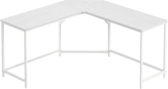 Vasagle Escritorio de 149 x 149 x 76 cm de color blanco arce