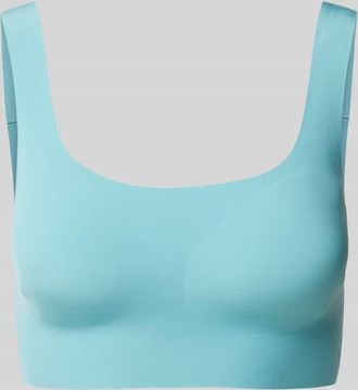 sloggi Bustier mit Label-Print Modell ZERO FEEL 2.0 in Tuerkis, Gr&ouml;&szlig;e L