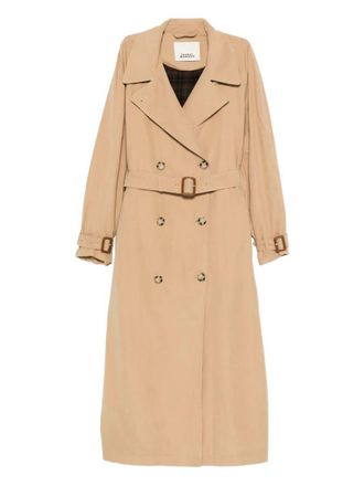 Isabel Marant Elea Double-Breasted Flowing Trench Coat