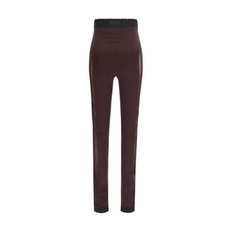 The Attico Viscose with Sheer Side Inserts Leggings - Purple