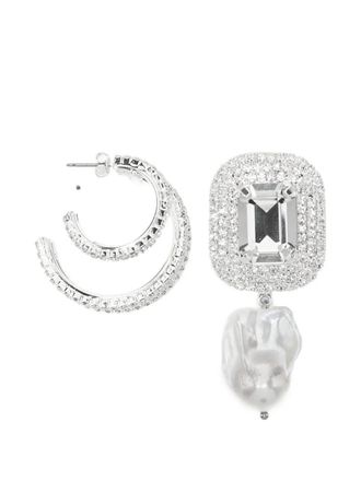 Magda Butrym Earrings Large Stone Earrings 11 Rhodium