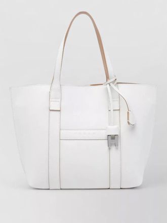 Hogan script shopping tote bag top handles strap
