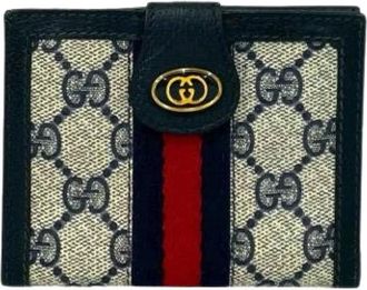Gucci Pre-owned Wallets, female, Beige, Size: ONE SIZE Pre-owned Fabric Wallet