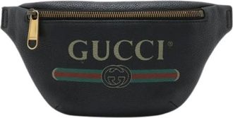 Gucci Pre-owned Belt Bags, male, Black, Size: ONE SIZE Pre-owned Print Small Belt Bag