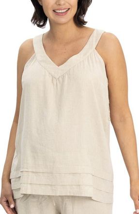 Angel Maternity Sleeveless Linen Blend Maternity/Nursing Top in Beige at Nordstrom, Size Large