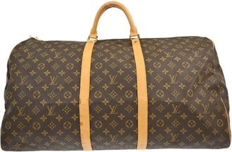 Louis Vuitton Pre-owned Weekend Bags, female, Brown, Size: ONE SIZE Pre-owned Vintage Monogram Keepall Travel Bag