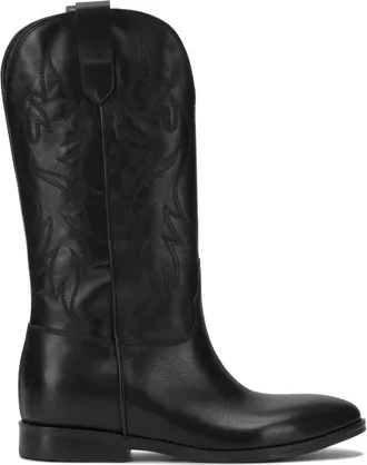 Strategia A5669 Enkellaarsjes - Dames - Cowboylaarzen - Zwart - 37 EU - Leer - Schoenen