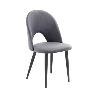 Oresteluchetta Juego De 4 Sillas De Comedor Cocina Dise&ntilde;o Moderno En Terciopelo Bounty Stock - Gris