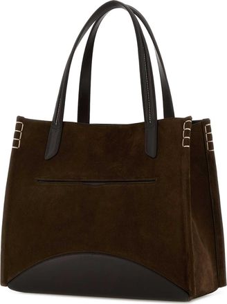 J.W.Anderson Womens Brown Suede Loafer Shopping Bag Borse A Mano