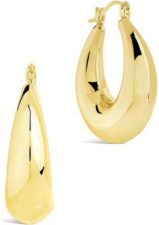 Sterling Forever Rae Tube Hoop Earrings