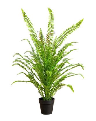 Nearly Natural 3Ft Uv-Resistant Artificial Boston Fern Potted Plant With Real Touch Leaves (Indoor/Outdoor)