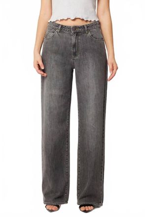 Rolla's Kate Mid Rise Baggy Jeans In Black Stone