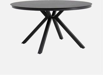 Sweeek Mesa De Jard&iacute;n Redonda De Aluminio Y Vidrio, Para 6 Personas