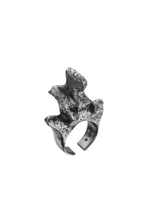 Diesel Silver-tone center focal ring - Rings - Unisex - Grey