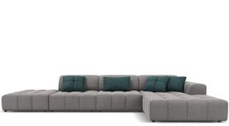 CXL by Christian Lacroix 5-Sitzer Design Ecksofa Luc Hellgrau