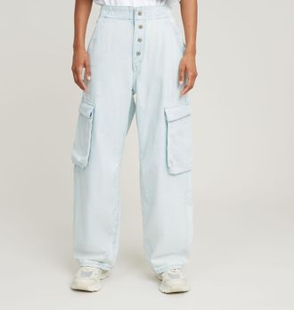 G-Star Womens G-Star RAW Balloon Cargo Jeans - Blue - Size 28W/34L