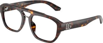 Dolce & Gabbana Dg 3415 Optisch Montuur - Heren - Brillen - Bruin - 55 MM - Accessoires