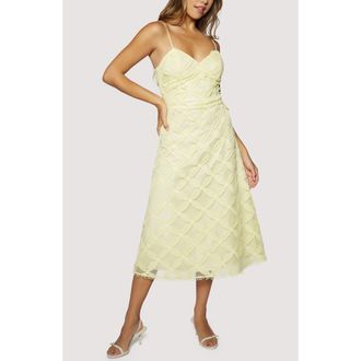 Lost + Wander Maldives Bloom Midi Dress in Yellow at Nordstrom, Size Medium