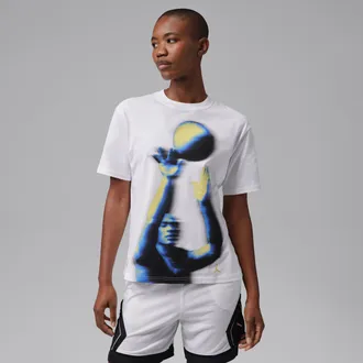 Nike Jordan Womens Jordan Sport Dri-FIT Graphic T-Shirt in White | IM8593-100