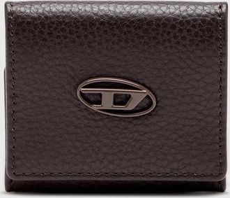Diesel Coin purse in grainy leather - Small Wallets - Man - Brown