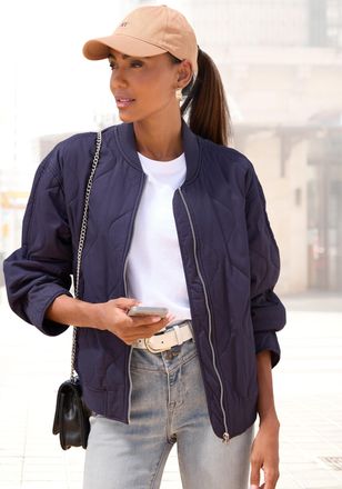 Lascana Steppjacke LASCANA, Damen, Gr. 34, blau (marine), Web, Obermaterial: 100% Baumwolle. Futter: 100% Baumwolle, unifarben, figurumspielend h&uuml;ftbedeckend,