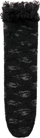 Self Portrait X Christopher Kane Ruffle-trimmed Lace Socks - Black - One Size
