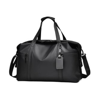 Generic Mens Gym Bag - Black Adjustable Shoulder Strap Duffel,Compatible For Travel and Sports Lovers, Fitness Gear(Black L)