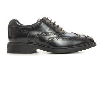Hogan Schoenen, Heren, Zwart, 45 EU, Leer, Lace-ups H576