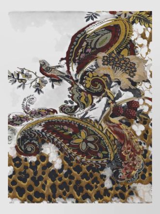 Etro cashmere blend scarf animalier paisley floral