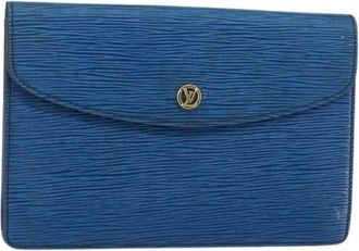 Louis Vuitton Pre-owned Clutches, female, Blue, Size: ONE SIZE Pre-owned Leather Clutch