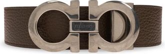 Ferragamo Double Adjus Belt - Heren - Riemen - Bruin - 115 CM - Leer - Accessoires