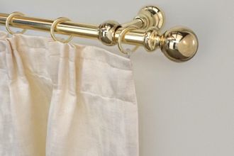 Garesa Gardinenstange »ANDREA« Ø 20 mm 1 läufig-läufig Wunschmasslänge Vorhanggarnitur, verlängerbar, Endknopf Kugel lang, mit Ringen