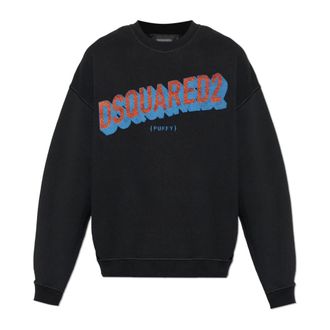 Dsquared2 Sweatshirts, male, Black, Size: 2XL Sweatshirt with print