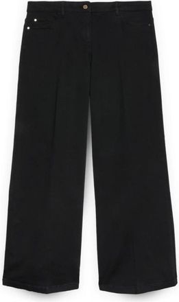 Fiorella Rubino Wide Leg Jeans - Dames - Loose Fit Jeans - Zwart - 2XL - Katoen - Jeans
