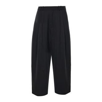 STUDIO NICHOLSON Line Pant - Heren - Broeken - Zwart - Maat: 2XL Linnen