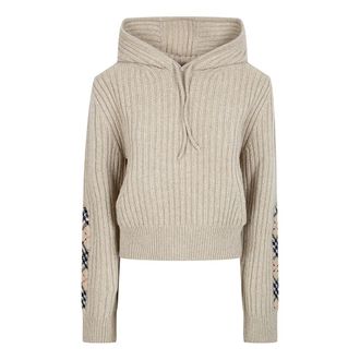 Burberry Hoodies, female, Beige, Size: XL Hooded Sweater