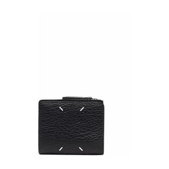 Maison Margiela Wallets & Cardholders, male, Black, Size: ONE SIZE Four Stitches Flip Flap Wallet