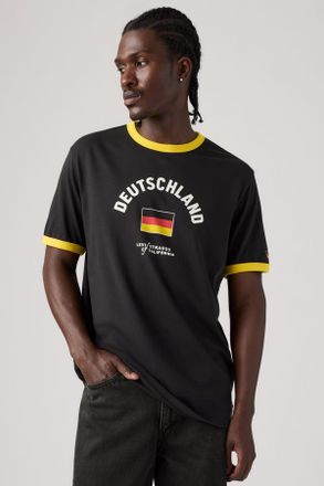 Levi's Camiseta ringer de Alemania Levis - Hombre - 2XL - Negro / X Deutschland