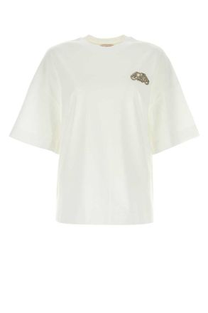 Alexander McQueen White Crystal Embroidered T-shirt