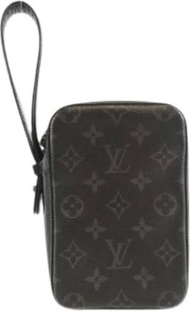 Louis Vuitton Pre-owned Clutches, male, Black, Size: ONE SIZE Pre-owned Vintage Canvas Clutch