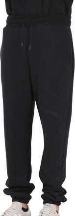 GCDS Relaxed-Fit Black Cotton Sweatpants With Adjustable Waistband