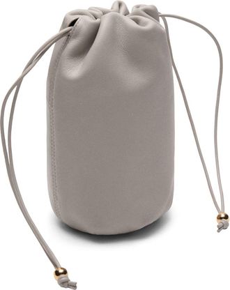 Mango Selection Small Leather Bucket Bag in Light/Pastel Grey at Nordstrom