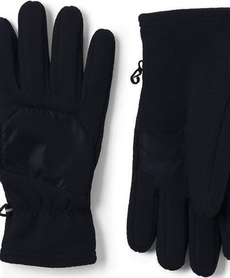 Lands End T200 Fleece EZ Touch Gloves in Black at Nordstrom, Size X-Large
